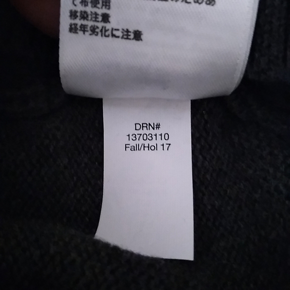 Eddie Bauer Men SZ L 1/4 Zip Dark Grey Sweater 100% Cotton - Picture 8 of 8